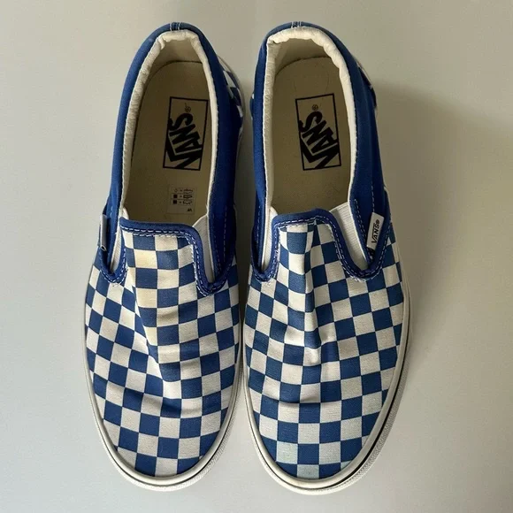 Vans Blue and White Checkered Slip-On - Picture 4 of 9